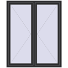 Pricing Tilt-and-Turn 1400x1700 mm REHAU OPTIMUM EURO-DESIGN 70 ANTHRACITE_GREY_GLATT two-sided
