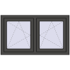 Ustalenie cen Okna skrzydłowe 1200x665 mm REHAU ENERGY-SAVING SYNEGO MD BASALT_GREY dwustronny