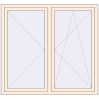 Pricing Tilt-and-Turn 1500x1400 mm REHAU OPTIMUM EURO-DESIGN 70 CREAME_WHITE_50L-2 two-sided