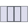 Pricing Tilt-and-Turn 4000x2300 mm REHAU OPTIMUM EURO-DESIGN 70 ANTHRACITE_GREY_STRUKTURAL two-sided