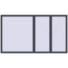 Ustalenie cen Okna skrzydłowe 4000x2300 mm REHAU OPTIMUM EURO-DESIGN 70 ANTHRACITE_GREY_STRUKTURAL dwustronny