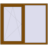Ustalenie cen Okna skrzydłowe 1500x1300 mm CLASICTHERM 70 GOLDEN OAK dwustronny
