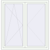 Pricing Tilt-and-Turn 1400x1450 mm REHAU OPTIMUM EURO-DESIGN 70 RAL 9016 Traffic white two-sided