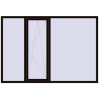 Pricing Tilt-and-Turn 2400x1650 mm REHAU OPTIMUM EURO-DESIGN 70 BLACK_BROWN two-sided
