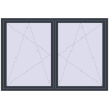 Pricing Tilt-and-Turn 2070x1420 mm REHAU ENERGY-SAVING SYNEGO MD ANTHRACITE_GREY_STRUKTURAL two-sided