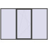 Pricing Tilt-and-Turn 3600x2400 mm REHAU ENERGY-SAVING SYNEGO MD BASALT_GREY two-sided