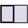 Pricing Tilt-and-Turn 1800x1200 mm REHAU OPTIMUM EURO-DESIGN 70 CHOCOLATE_BROWN two-sided
