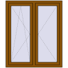 Pricing Tilt-and-Turn 1100x1300 mm REHAU OPTIMUM EURO-DESIGN 70 GOLDEN OAK two-sided