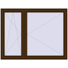 Pricing Tilt-and-Turn 1700x1300 mm REHAU ENERGY-SAVING SYNEGO MD DARK_OAK two-sided