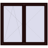 Pricing Tilt-and-Turn 1500x1350 mm REHAU OPTIMUM EURO-DESIGN 70 CHOCOLATE_BROWN external