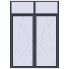 Pricing Tilt-and-Turn 1800x2500 mm REHAU ENERGY-SAVING SYNEGO MD ANTHRACITE_GREY_STRUKTURAL external