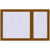 Ustalenie cen Okna skrzydłowe 2200x1400 mm REHAU OPTIMUM EURO-DESIGN 70 GOLDEN OAK dwustronny