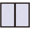 Pricing Tilt-and-Turn 2600x2200 mm REHAU OPTIMUM EURO-DESIGN 70 BLACK_BROWN two-sided