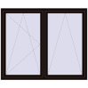 Ustalenie cen Okna skrzydłowe 1750x1450 mm REHAU OPTIMUM EURO-DESIGN 70 BLACK_BROWN dwustronny