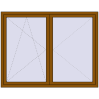 Pricing Tilt-and-Turn 1800x1400 mm REHAU ENERGY-SAVING SYNEGO MD GOLDEN OAK two-sided