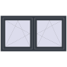 Ustalenie cen Okna skrzydłowe 1470x815 mm REHAU ENERGY-SAVING SYNEGO MD ANTHRACITE_GREY_STRUKTURAL zewnętrzny