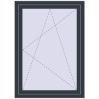 Pricing Tilt-and-Turn 850x1300 mm REHAU OPTIMUM EURO-DESIGN 70 ANTHRACITE_GREY_STRUKTURAL external