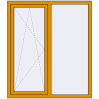 Ustalenie cen Okna skrzydłowe 1300x1500 mm ALU STANDARD 72 RAL 1006 Maize yellow dwustronny