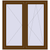 Pricing Tilt-and-Turn 1200x1300 mm REHAU OPTIMUM EURO-DESIGN 70 WALNUT two-sided