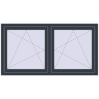 Ustalenie cen Okna skrzydłowe 1635x830 mm REHAU ENERGY-SAVING SYNEGO MD ANTHRACITE_GREY_STRUKTURAL dwustronny