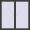 Pricing Tilt-and-Turn 2300x2300 mm REHAU ENERGY-SAVING SYNEGO MD BASALT_GREY two-sided