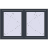 Ustalenie cen Okna skrzydłowe 1500x950 mm REHAU ENERGY-SAVING SYNEGO MD ANTHRACITE_GREY_STRUKTURAL dwustronny