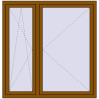 Pricing Tilt-and-Turn 1450x1500 mm REHAU OPTIMUM EURO-DESIGN 70 GOLDEN OAK two-sided