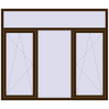 Pricing Tilt-and-Turn 2100x1800 mm REHAU ENERGY-SAVING SYNEGO MD DARK_OAK two-sided