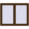 Pricing Tilt-and-Turn 1450x1150 mm REHAU OPTIMUM EURO-DESIGN 70 DARK_OAK two-sided