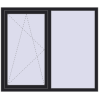 Pricing Tilt-and-Turn 1500x1300 mm REHAU OPTIMUM EURO-DESIGN 70 BLACK_ULTI-MATT external
