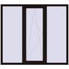 Pricing Tilt-and-Turn 1750x1560 mm REHAU OPTIMUM EURO-DESIGN 70 BLACK_BROWN external