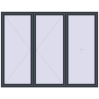 Pricing Tilt-and-Turn 2700x2100 mm REHAU ENERGY-SAVING SYNEGO MD ANTHRACITE_GREY_STRUKTURAL two-sided