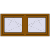 Pricing Tilt-and-Turn 1300x600 mm REHAU BRILLANT DESIGN GOLDEN OAK external
