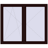Pricing Tilt-and-Turn 1680x1430 mm REHAU OPTIMUM EURO-DESIGN 70 CHOCOLATE_BROWN two-sided