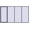 Pricing Tilt-and-Turn 4000x2300 mm REHAU OPTIMUM EURO-DESIGN 70 ANTHRACITE_GREY_STRUKTURAL two-sided