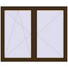 Pricing Tilt-and-Turn 1800x1450 mm REHAU ENERGY-SAVING SYNEGO MD DARK_OAK two-sided