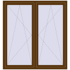Pricing Tilt-and-Turn 1500x1600 mm REHAU OPTIMUM EURO-DESIGN 70 WALNUT two-sided