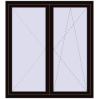 Pricing Tilt-and-Turn 1360x1500 mm REHAU OPTIMUM EURO-DESIGN 70 BLACK_BROWN two-sided
