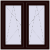 Pricing Tilt-and-Turn 1000x1000 mm REHAU OPTIMUM EURO-DESIGN 70 CHOCOLATE_BROWN two-sided