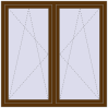 Pricing Tilt-and-Turn 1440x1440 mm REHAU ENERGY-SAVING SYNEGO MD WALNUT two-sided