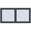 Pricing Tilt-and-Turn 1800x900 mm REHAU OPTIMUM EURO-DESIGN 70 ANTHRACITE_GREY_STRUKTURAL two-sided
