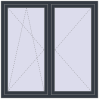 Pricing Tilt-and-Turn 1430x1430 mm REHAU OPTIMUM EURO-DESIGN 70 ANTHRACITE_GREY_STRUKTURAL external