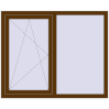 Ustalenie cen Okna skrzydłowe 1350x1100 mm EPSILON OPTIMA WALNUT dwustronny