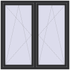 Pricing Tilt-and-Turn 1500x1500 mm REHAU OPTIMUM EURO-DESIGN 70 ANTHRACITE_GREY_GLATT two-sided