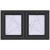 Pricing Tilt-and-Turn 1000x600 mm REHAU OPTIMUM EURO-DESIGN 70 ANTHRACITE_GREY_GLATT two-sided