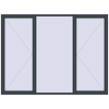 Pricing Tilt-and-Turn 2800x2100 mm REHAU OPTIMUM EURO-DESIGN 70 ANTHRACITE_GREY_STRUKTURAL two-sided