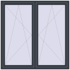 Pricing Tilt-and-Turn 1600x1600 mm REHAU OPTIMUM EURO-DESIGN 70 ANTHRACITE_GREY_STRUKTURAL two-sided