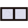 Pricing Tilt-and-Turn 1500x750 mm REHAU OPTIMUM EURO-DESIGN 70 BLACK_BROWN two-sided
