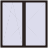 Pricing Tilt-and-Turn 2300x2300 mm REHAU ENERGY-SAVING SYNEGO MD BLACK_BROWN external