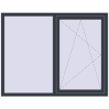Ustalenie cen Okna skrzydłowe 1600x1250 mm REHAU BRILLANT DESIGN ANTHRACITE_GREY_STRUKTURAL zewnętrzny